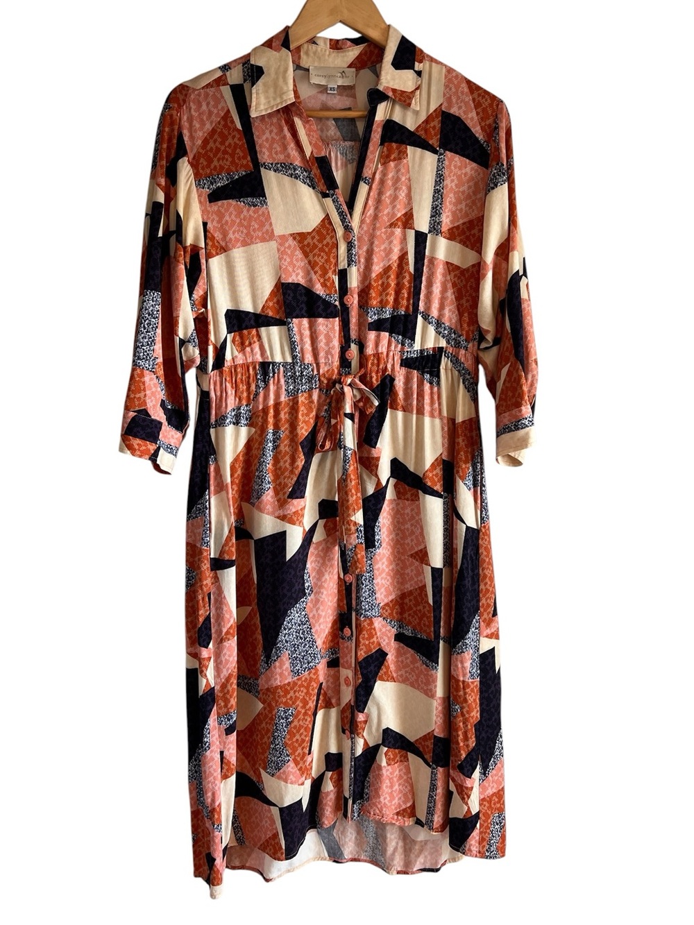 Anthropologie Corey Lynn Calter Abstract Shirtdress size XS good condition - Picture 4 of 15